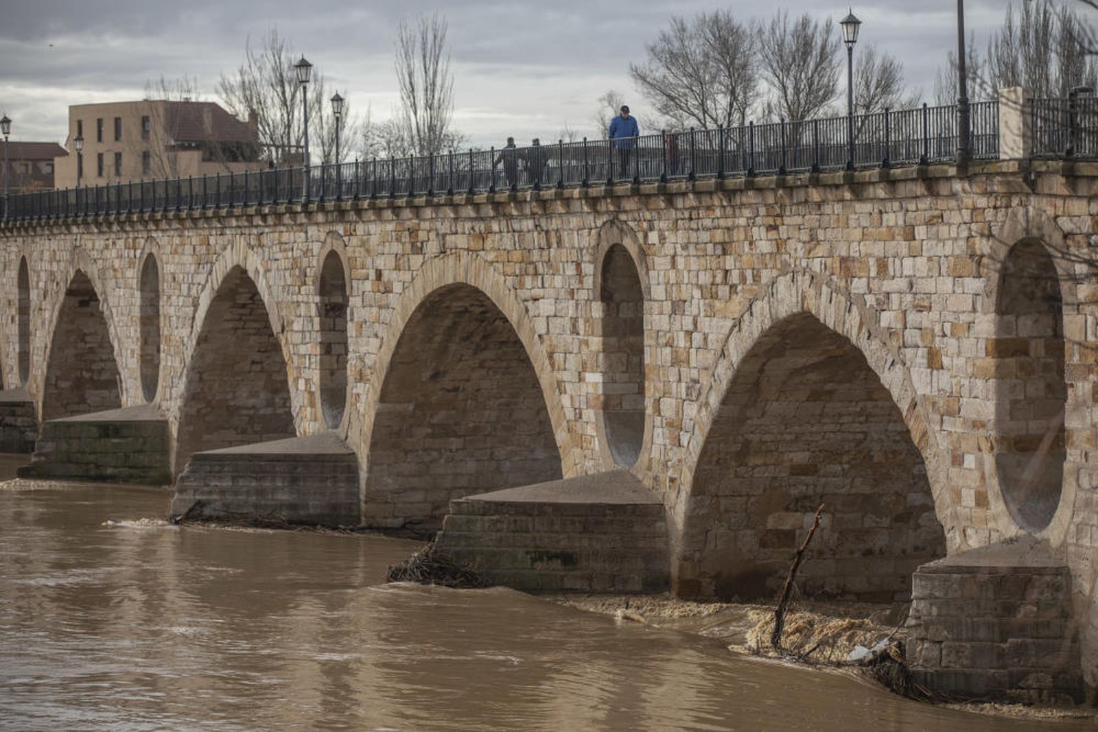Crecida del río Duero a su paso por Zamora