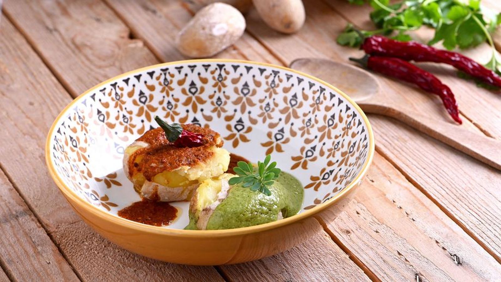 Mojos con papas arrugás