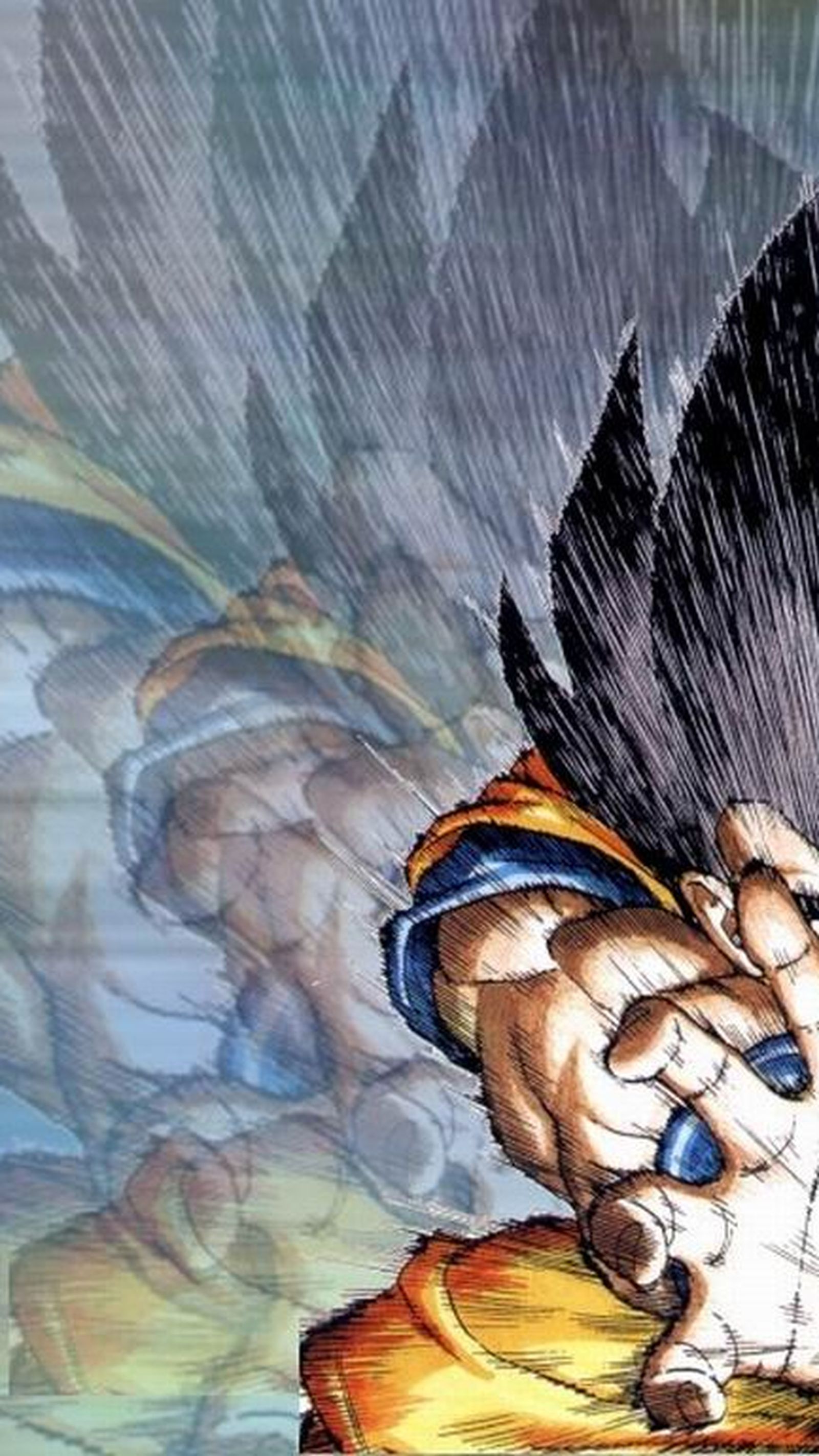 Goku   En pleno kamehame