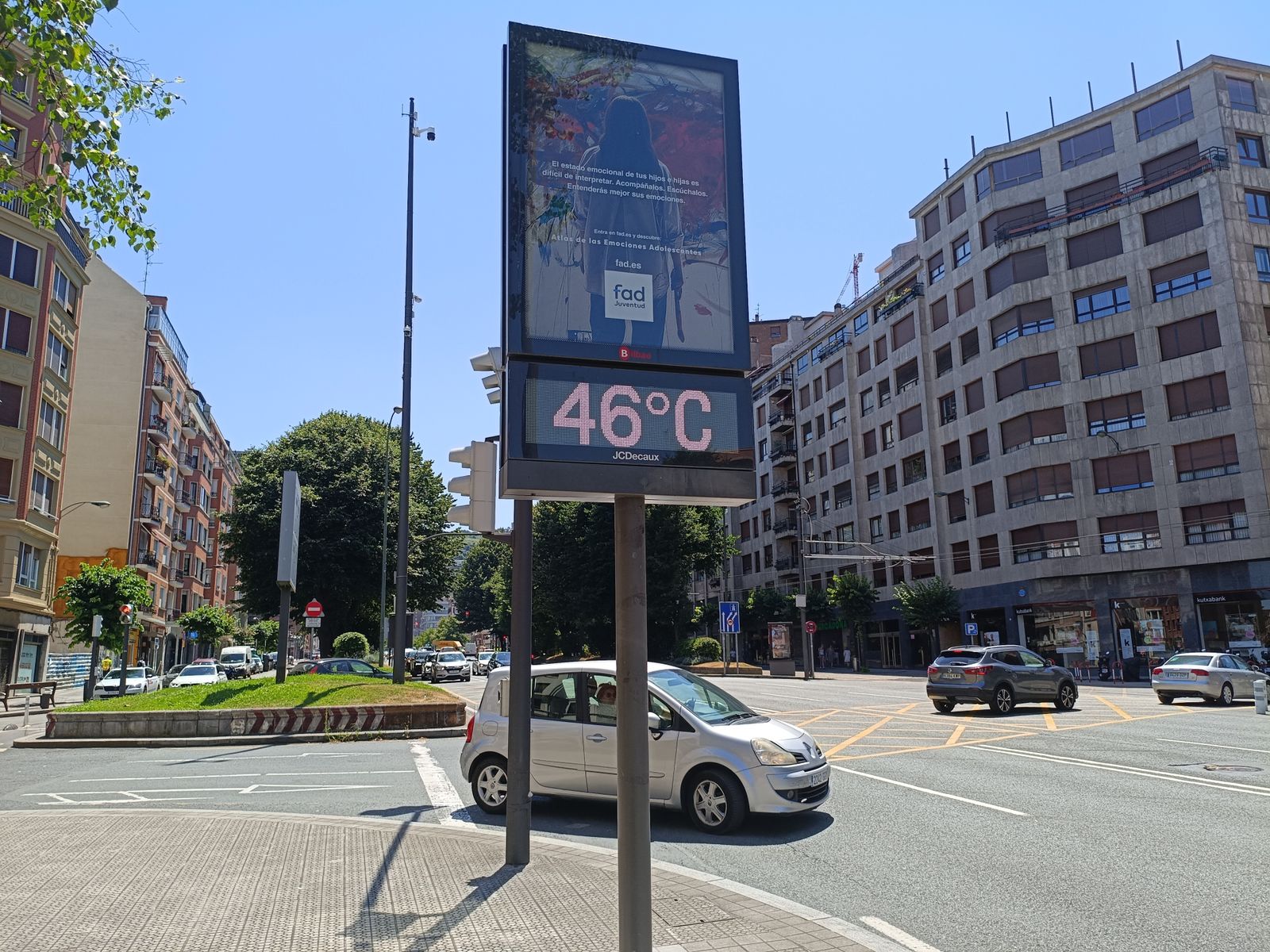 Termómetro por encima de 45 grados en Bilbao
