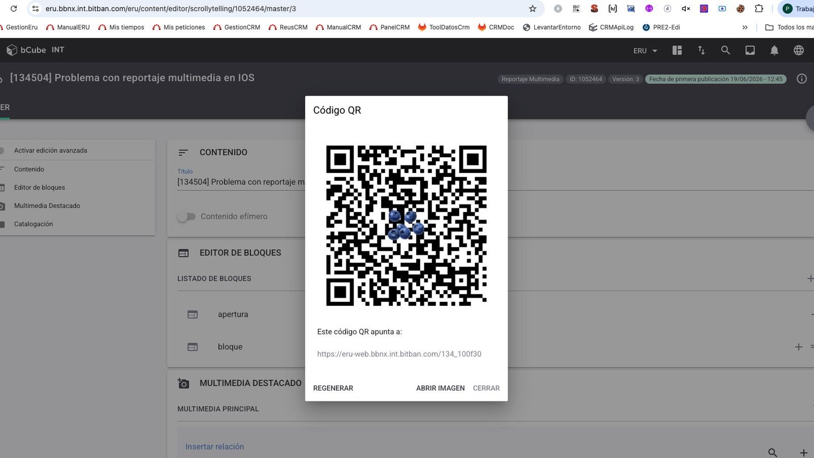 Código qr cms