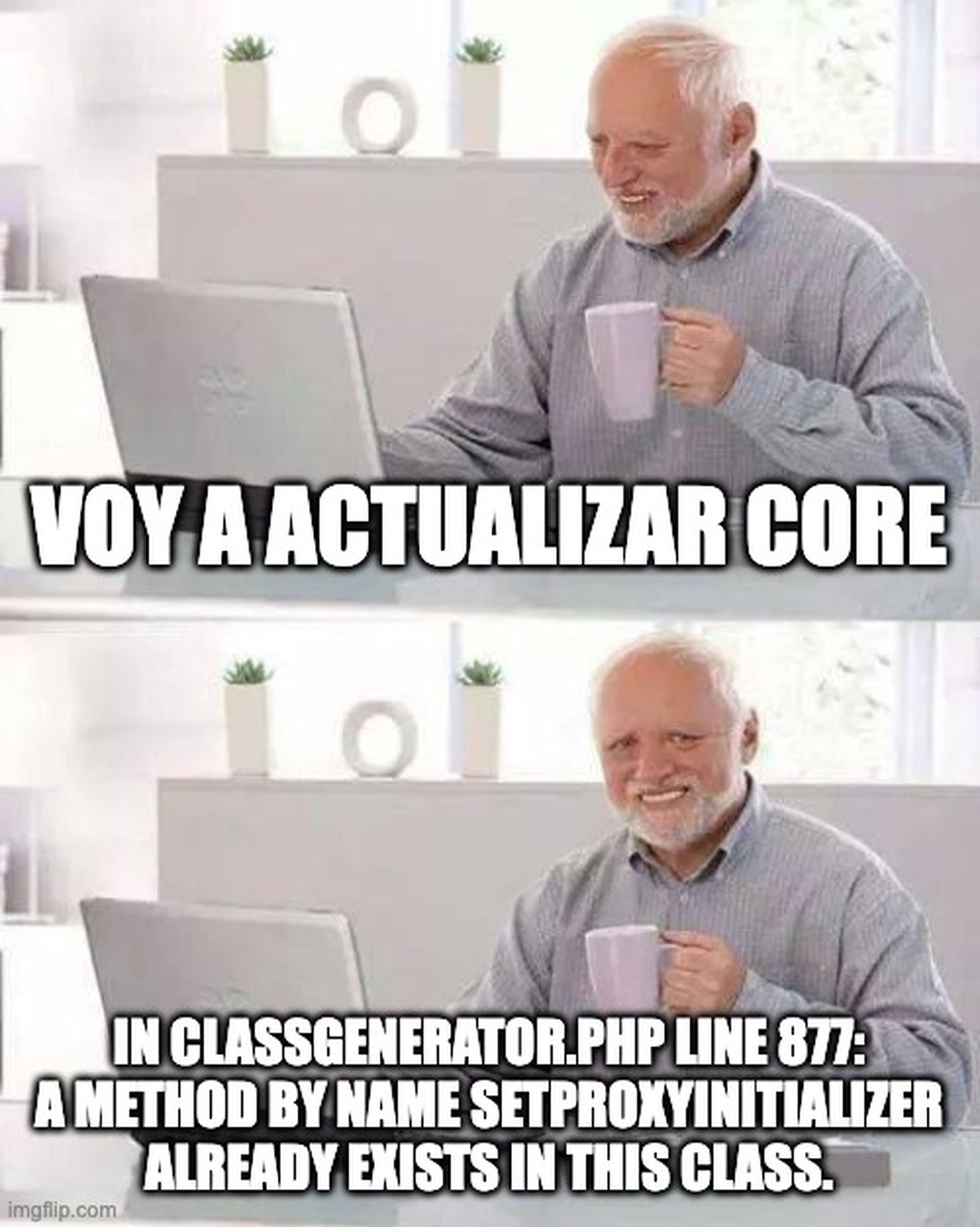 Actualiza core, decian, será bonito, decian... Actualiza core, decian, será bonito, decian...